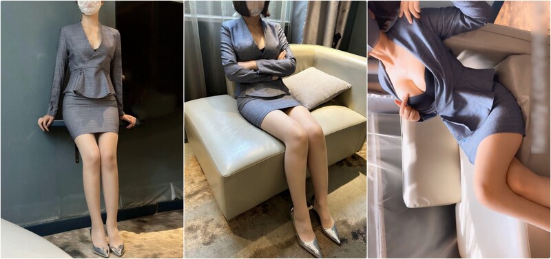 优雅气质尤物御姐女神  灰色LO包臀裙气质白领偷情约炮喜欢被男人操 自己也喜欢自己这种又乖又淫贱的样子